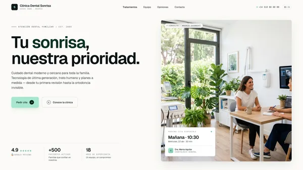 Web de Clínica Dental Sonrisa